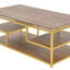 Table basse en métal et bois récupéré