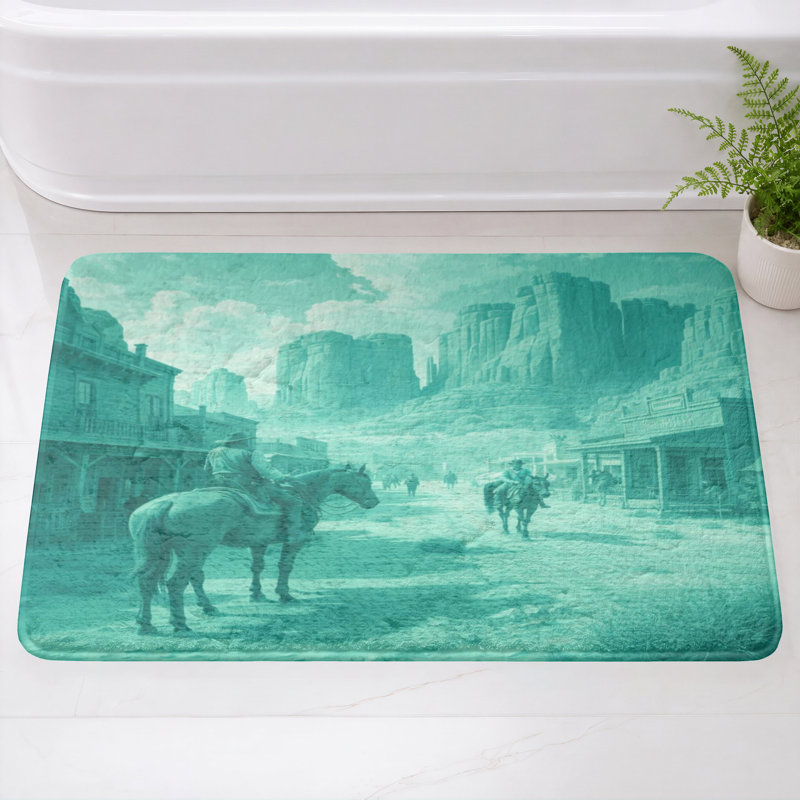 Tapis de salle de bain Western Town, Paysage occidental 10