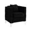 Fauteuil en velours capitonné l 34 po Curie-2143508968