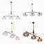 Lustre de salle à manger en fer bronze à 3 lumières de 32 pouces avec chaîne de suspension réglable (ampoules comprises)-692720472