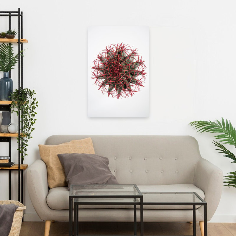 Art contemporain contemporain avec cactus, H 24 po x l 16 po