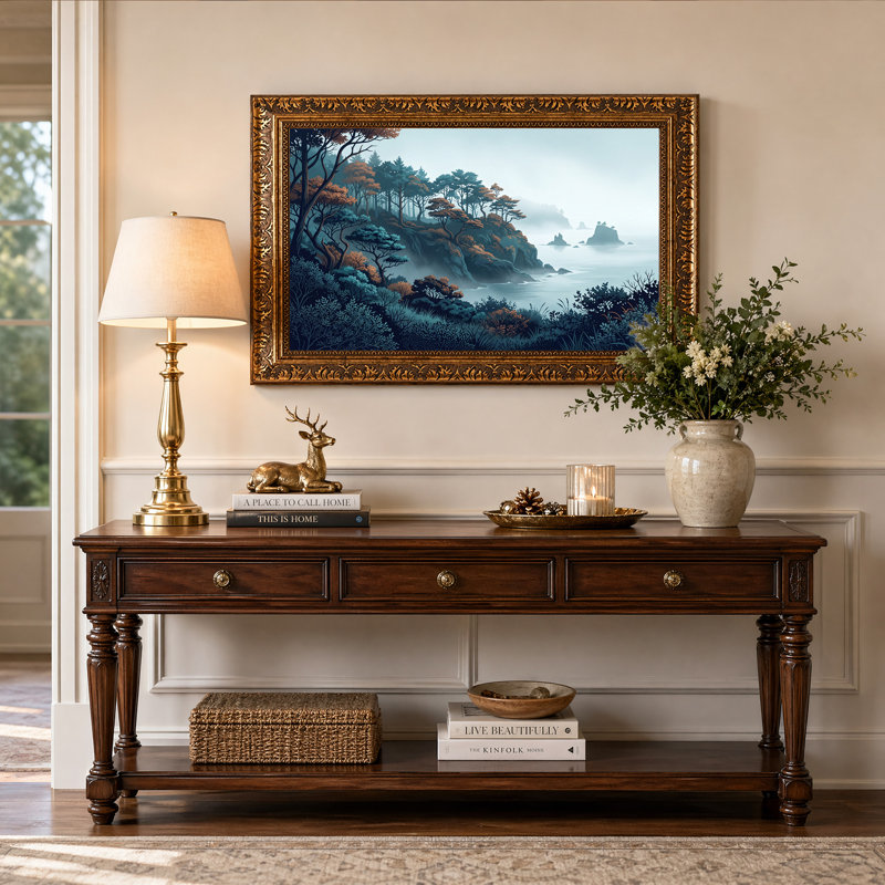 Art mural sur toile Misty Coastal, 16"H x 24"W