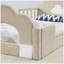 Lit double infonuagique avec barrière de sécurité, cadre en bois massif, tissu bouclé, rose-1442165086