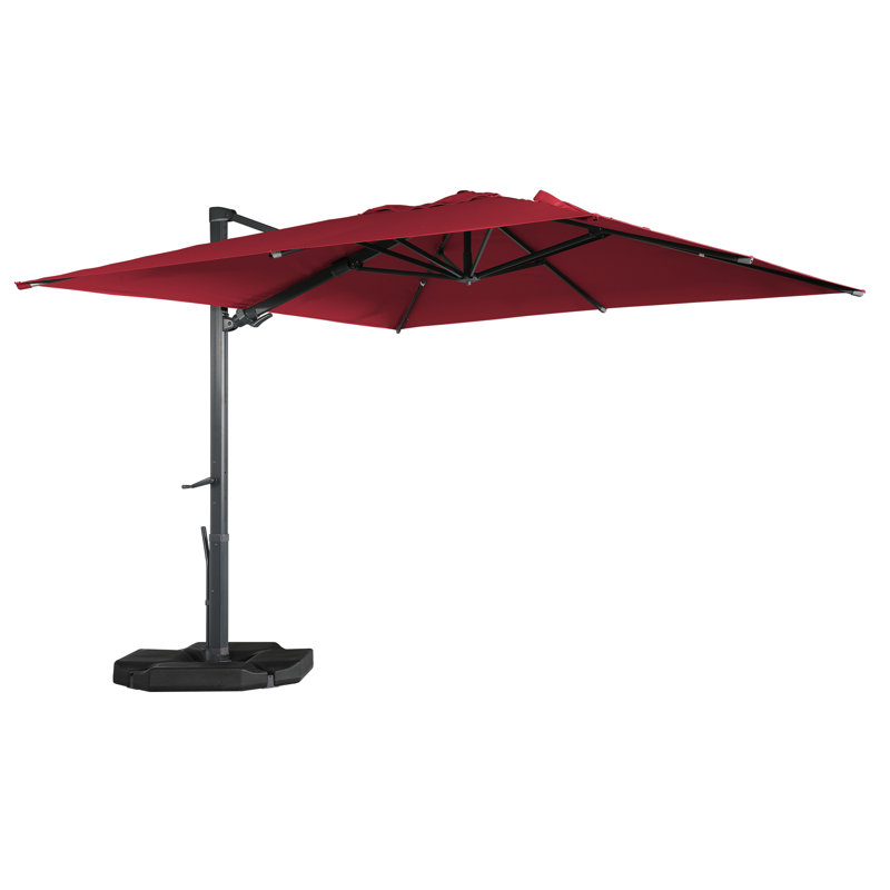 Miyeko 156'' x 120'' Rectangular Cantilever Umbrella, Grey, 103.6" H x 156" W x 120" D