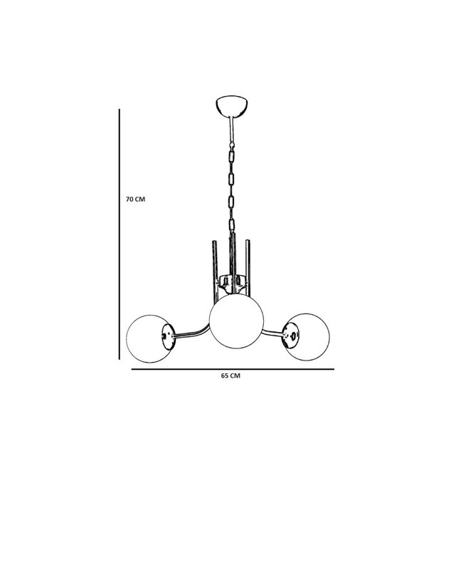 Chandle Chandelier, Gold/White