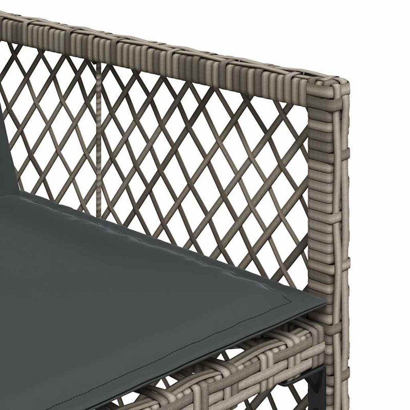 Patio Dining Set with, 15 Pieces: Table, 14 Chairs, Grey, Grey
