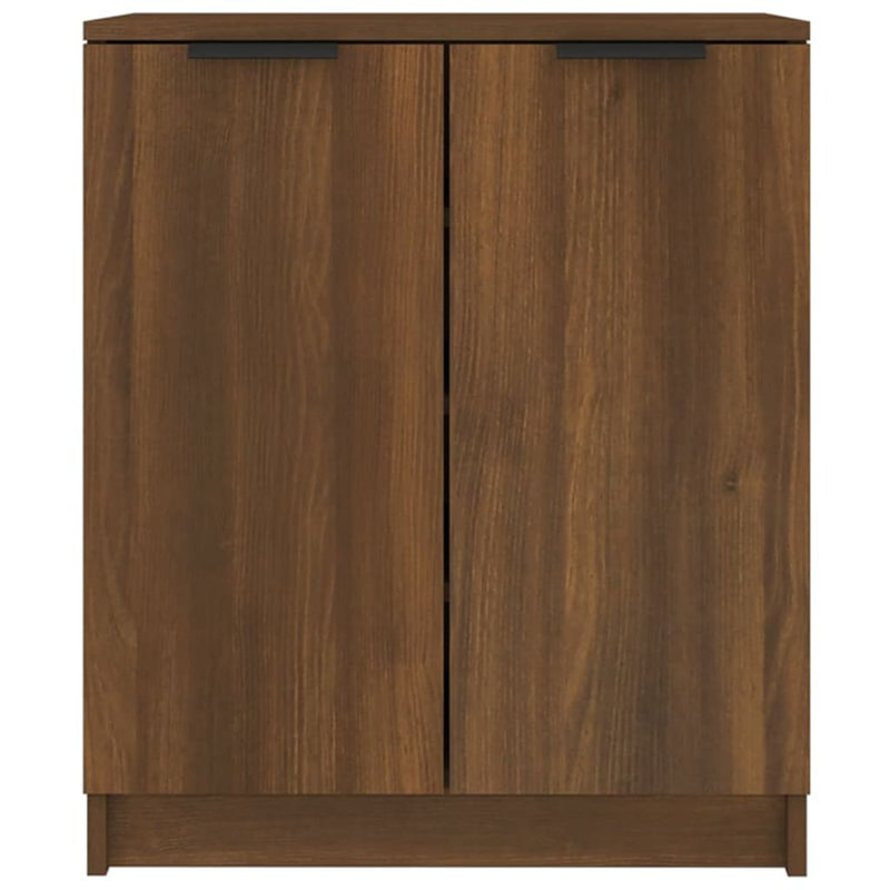 8 Pair Shoe Storage Cabinet, Brown Oak