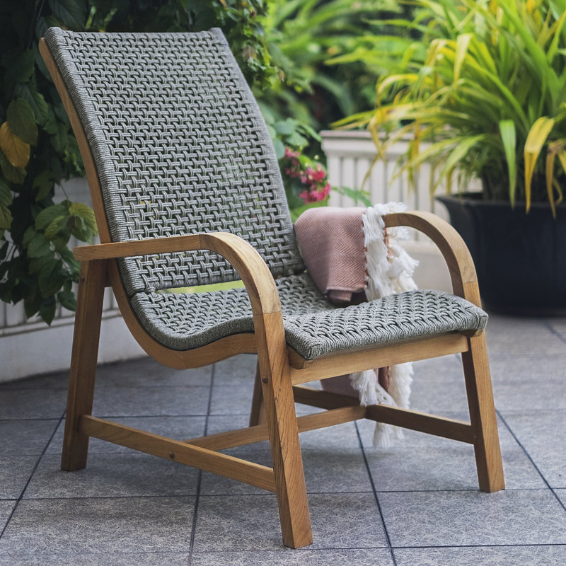 Nimes 2-Person Teak Outdoor Seating Group