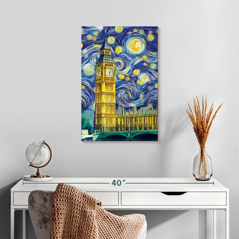 Aime Big Ben Starry Night, 24" H x 16" W