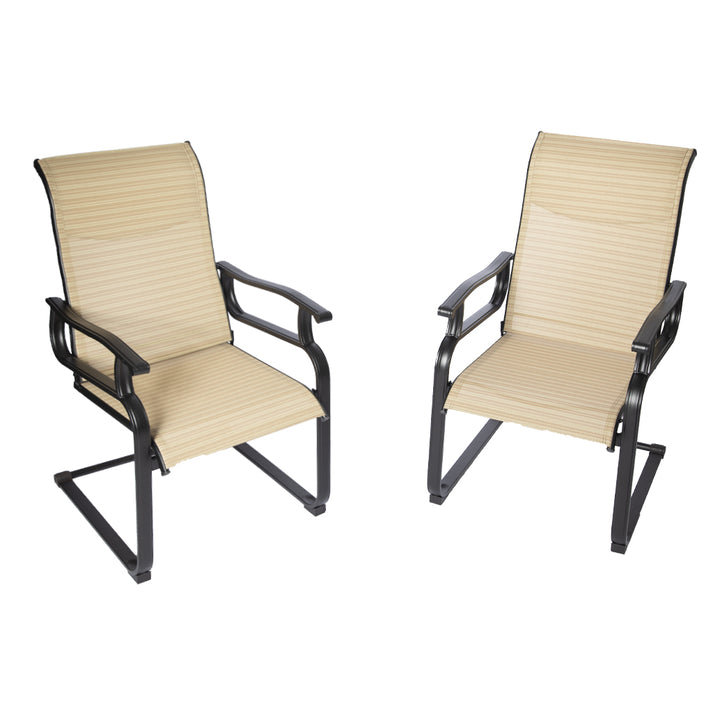 Winston Porter Patio Dining C Spring Motion PVC-coated polyester Metal ...