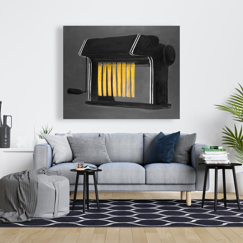 Fresh Pasta Machine - Black Kitchen Canvas for Home Decor