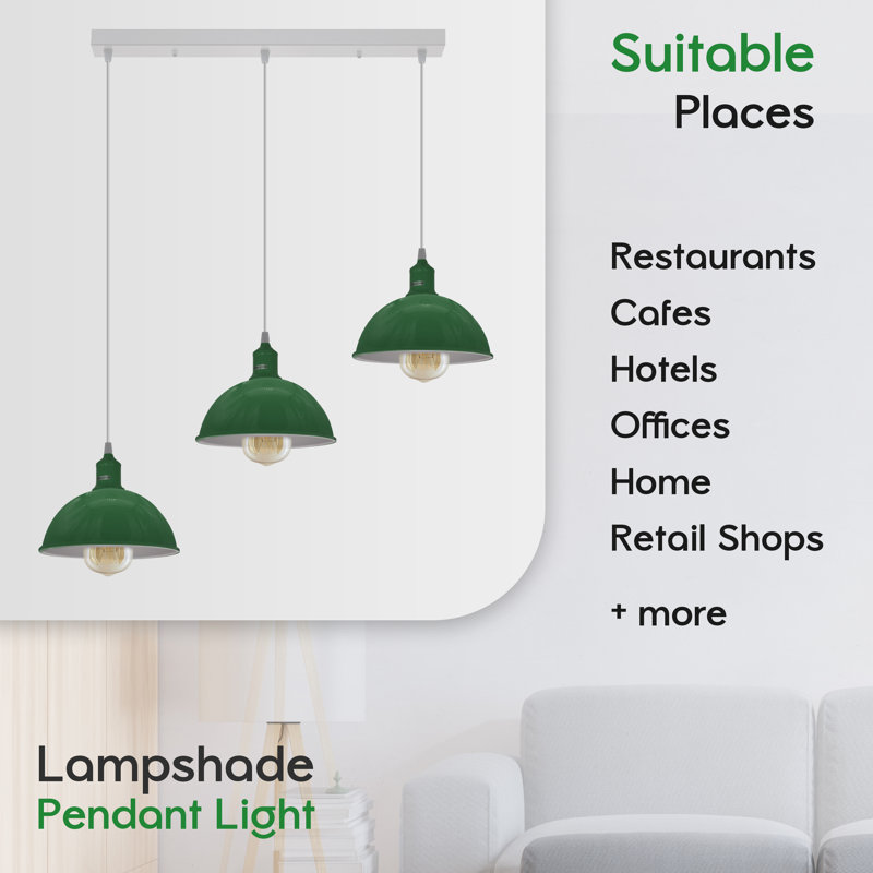 Labeeba 3 - Light Kitchen Island Pendant, Green
