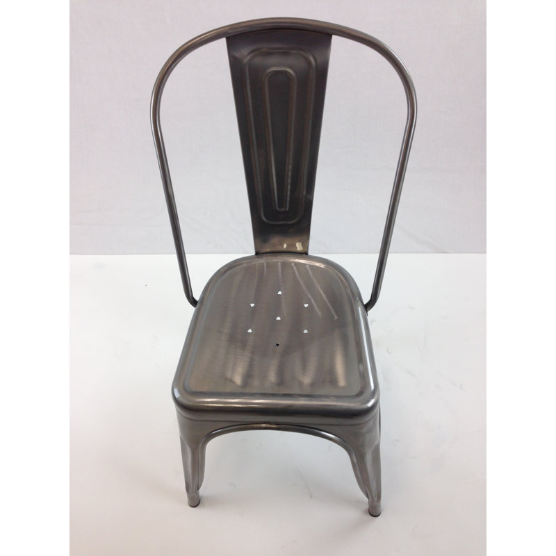 French Tolix-style Stackable Cafe Chair , Natural