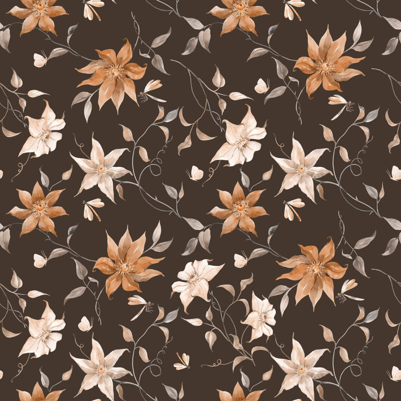 Peel & Stick Floral Tile, 126" L x 24" W