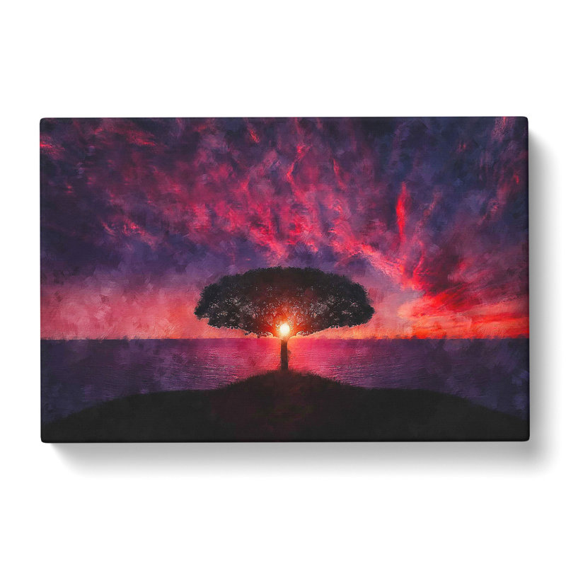 Tree At Sunset Vol.1 - Wrapped Canvas, 35cm H x 50cm W x 3cm D
