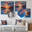 «Blue Red National Pride Washington Monument I», reproduction d'art mural-136947328-136947331