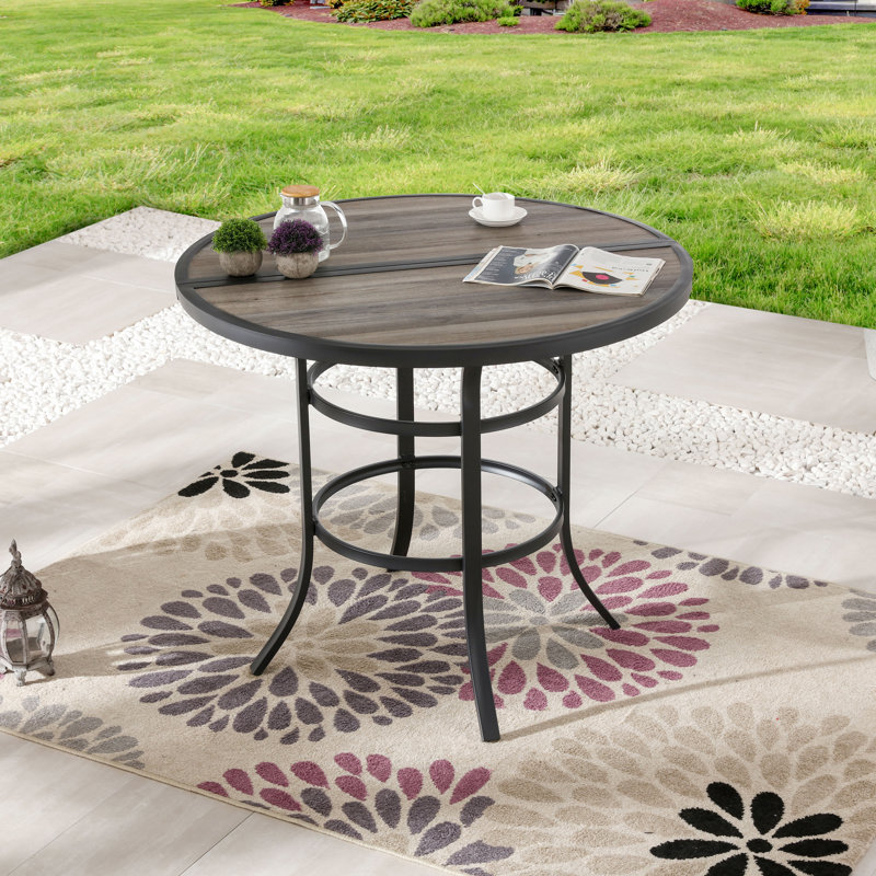 Outdoor Round Metal Bar Table