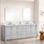 Meuble-lavabo autoportant avec cadre double en bois massif 84 po-671296733-671296734