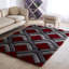 Tapis rouge / gris à poils longs Corey-Leigh-1932526388