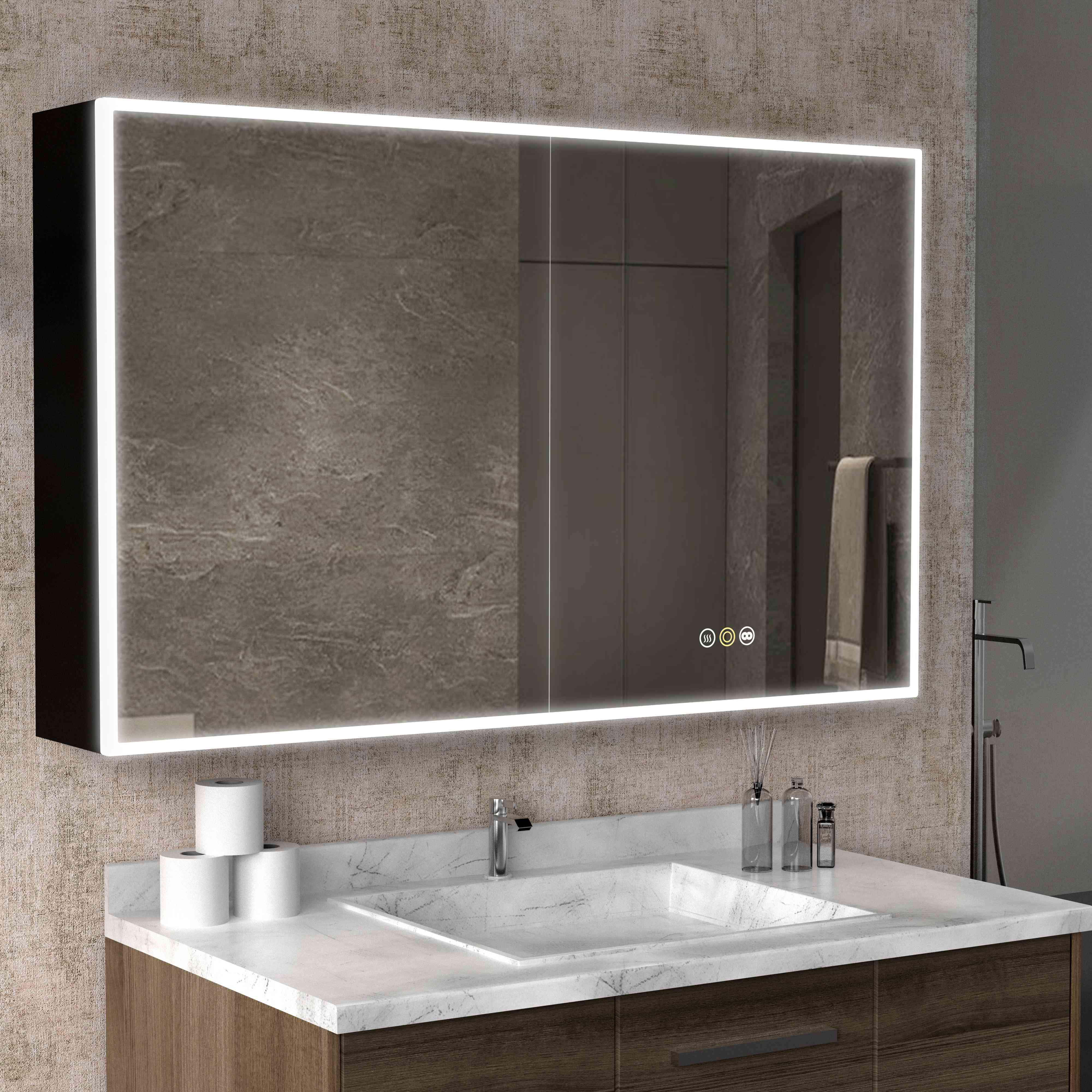 Latitude Run Jalice 48 W 30 H Surface Frameless Medicine Cabinet Mirror 3 Fixed Reviews Wayfair