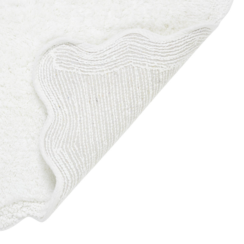 Tapis pour salle de bain Home, White, Simple - L 17 po x l 24 po