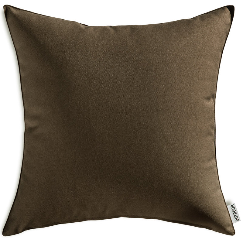Housse de coussin extérieure imperméable (housse seulement), H 16 po x l 16 po, Brun