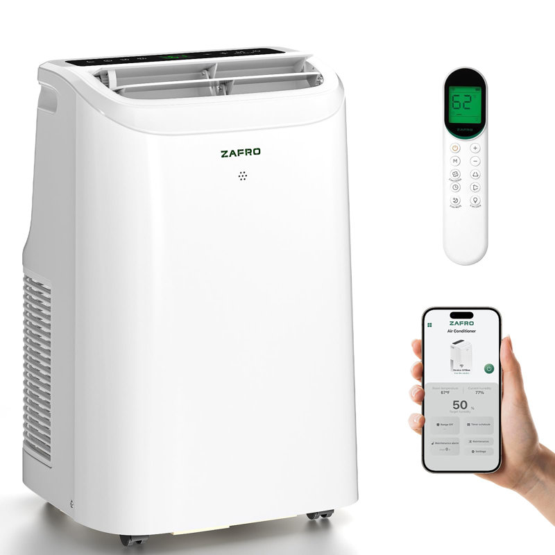 10000 Btu (6000 Btu Sacc) Portable Air Conditioner - Drainage - Free Cooling, Fan/Dehumidifier, App/Remote Smart Control, 47Db Quiet, 24H Timer For Living Room/Bedroom