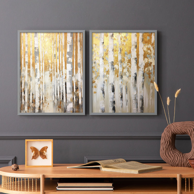 ABSTRACT Series CMXLV III - Reproduction encadrée de qualité supérieure - prête à être accrochée - aucun clou requis - aucun clou requis