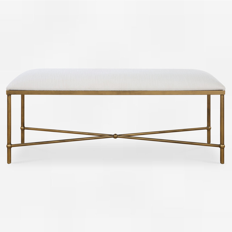 Everly Quinn Hiltner Gold Bench