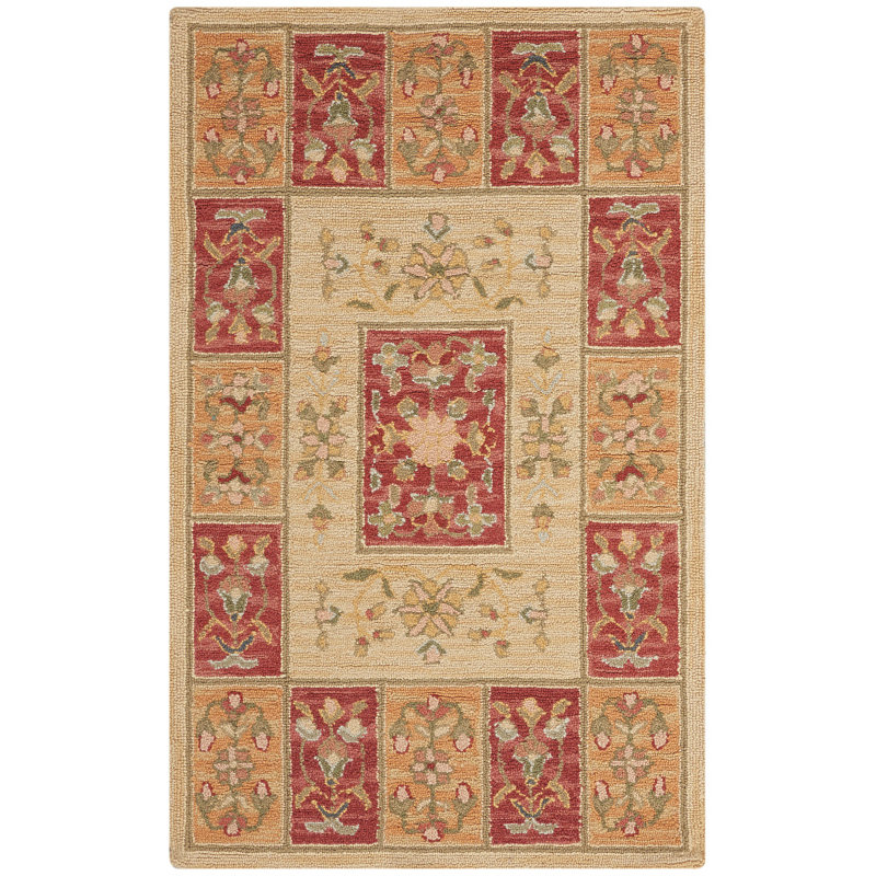 Branwen Wool Floral Indoor Rug, Rectangle 5'3" x 8'3"