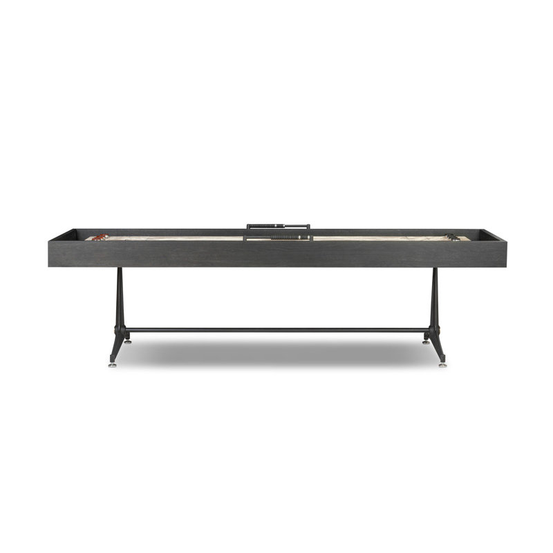 Small Shuffleboard Table-Ebonized Oak, Smoked Oak, 9ft
