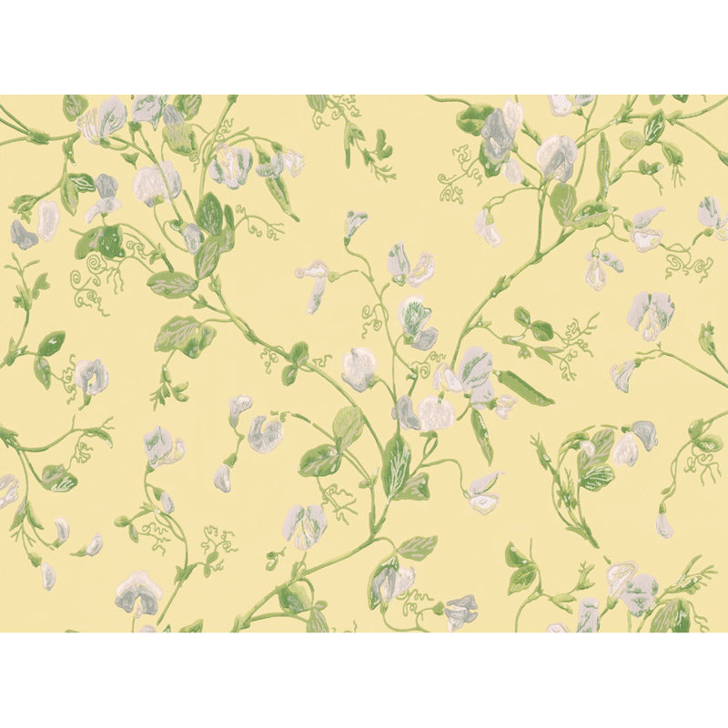 Anthology Sweet Pea Floral Wallpaper Roll, Yellow