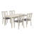 5 Pieces Solid Wood Dining Table Set for 4, Breakfast Nook Table Set, With Kitchen Table And Upholstered Chairs, Space-Saving Dinette Set, Kitchen Table Chairs Set-1077276284