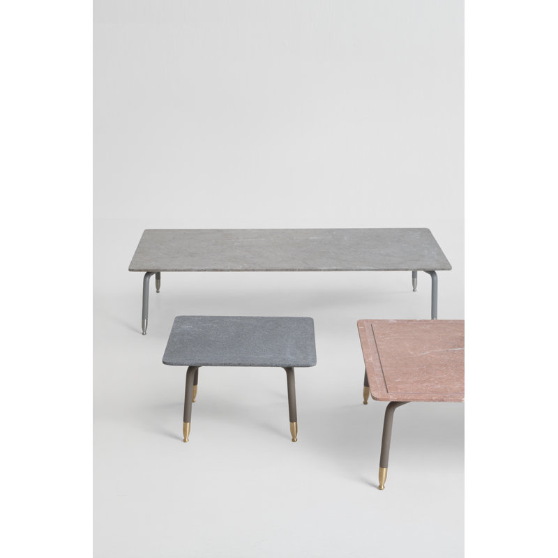Outdoor Square Coffee Table, Volcano, Brass