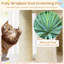 Petit arbre à chat 26 po avec grand perchoir en peluche rembourré, 2 condos, poteaux à griffer en sisal beige-474521270