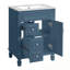Meuble-lavabo avec lavabo, 2 tiroirs, poignÃ©es en mÃ©tal et tablette rÃ©glable-460983355