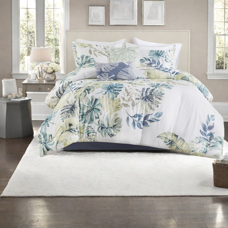 Ensembles de literie de qualité supérieure, style tropical bord de mer en coton pour la maison