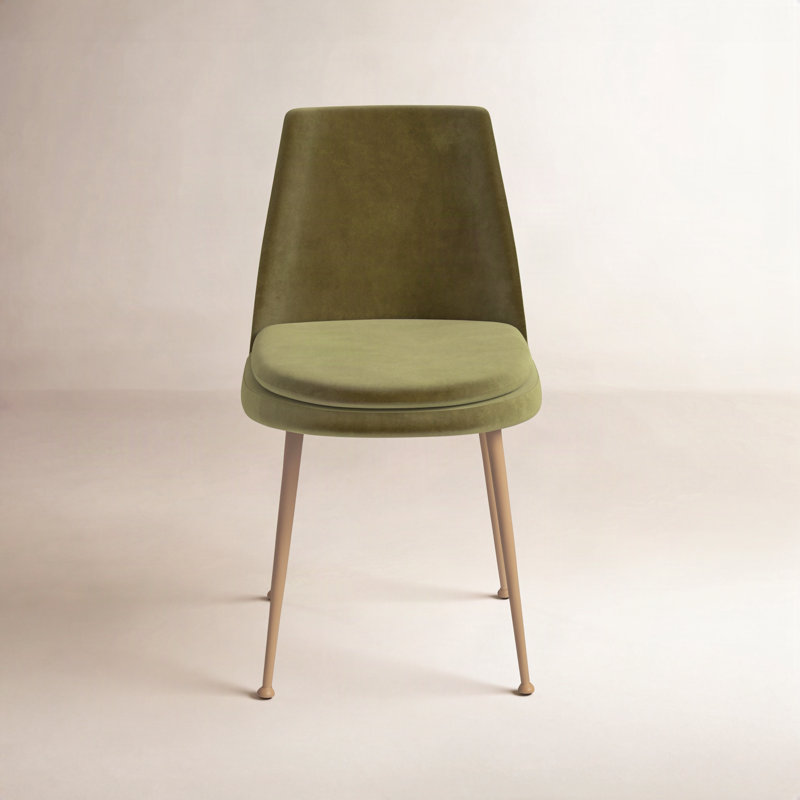 Chaise d'appoint en velours Siena, Vert olive