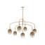 Troy Lighting Harvey wide Light Chandelier in Patina Brass-337151655-337151653