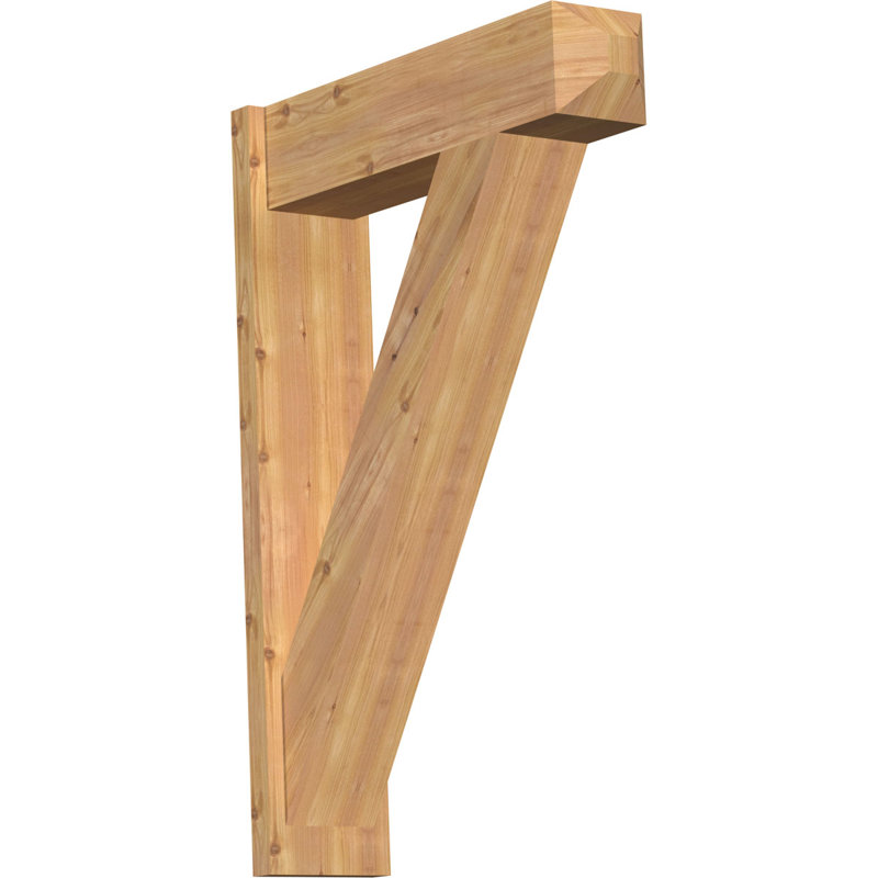 Artisan traditionnel en bois rustique, P 28 po x H 40 po, Cèdre rouge occidental l 7 1/2 po (lisse)