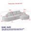 Ensemble de canapé modulaire recouvert de tissu d'ameublement moderne modulaire en L de 108,5 pouces avec 3 coussins en chenille recourbée pour une combinaison de confort et de style-521358992-521358994