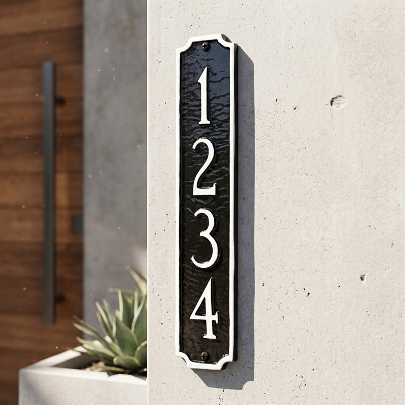 Princeton Rectangle Wall Plaque, Yes, Navy/Gold