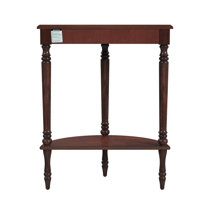 Bellini Demilune Console Table, Dark Cherry