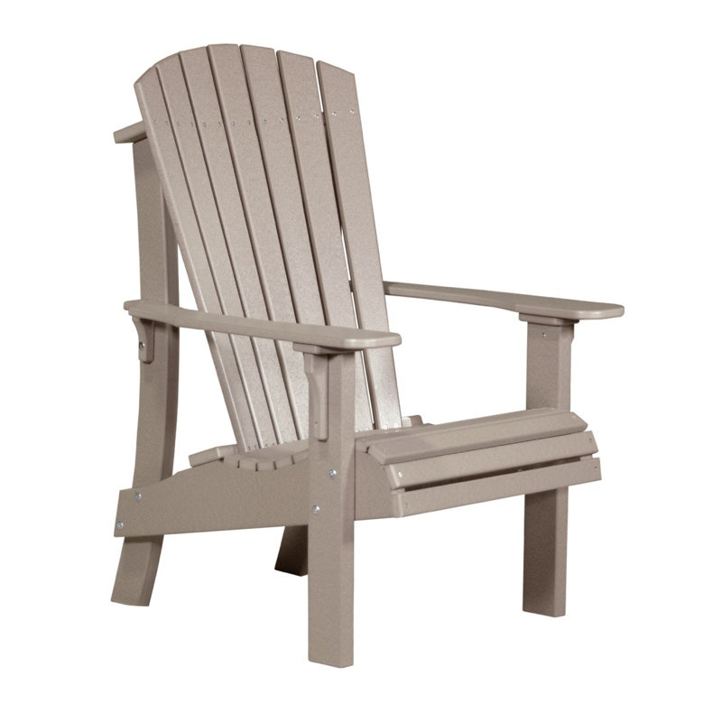Zussen Outdoor Adirondack Chair, Weatherwood