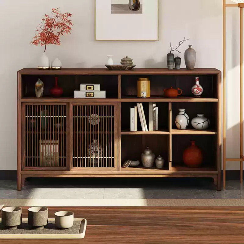 Black Walnut Wood Solid Wood High-End Sideboard
