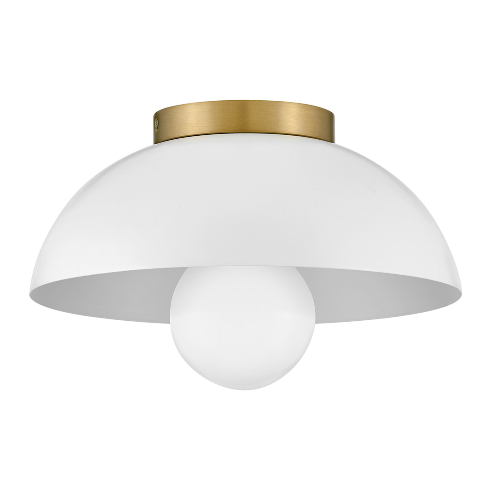 Kebo Single Light Flush Mount, Matte White