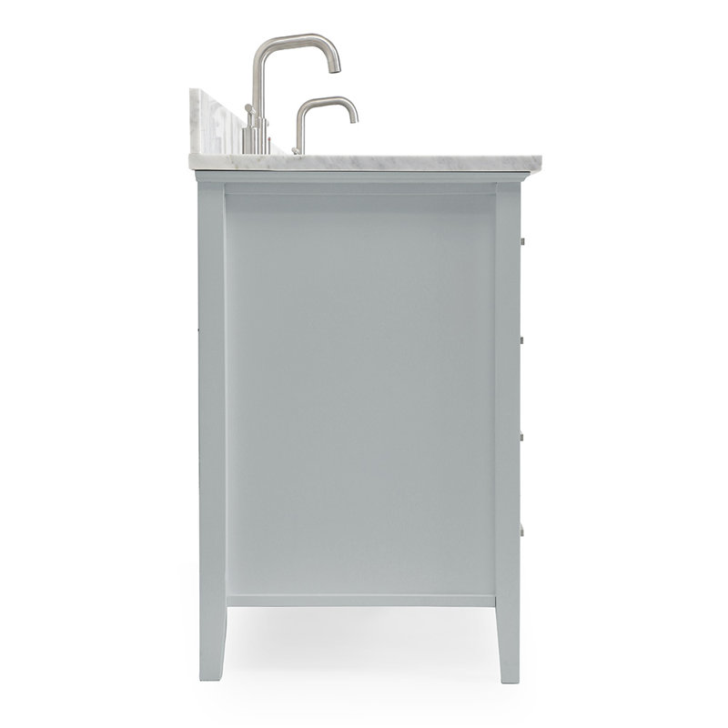 Kensington 73'' W Double Vanity, Gray, 61", Oval