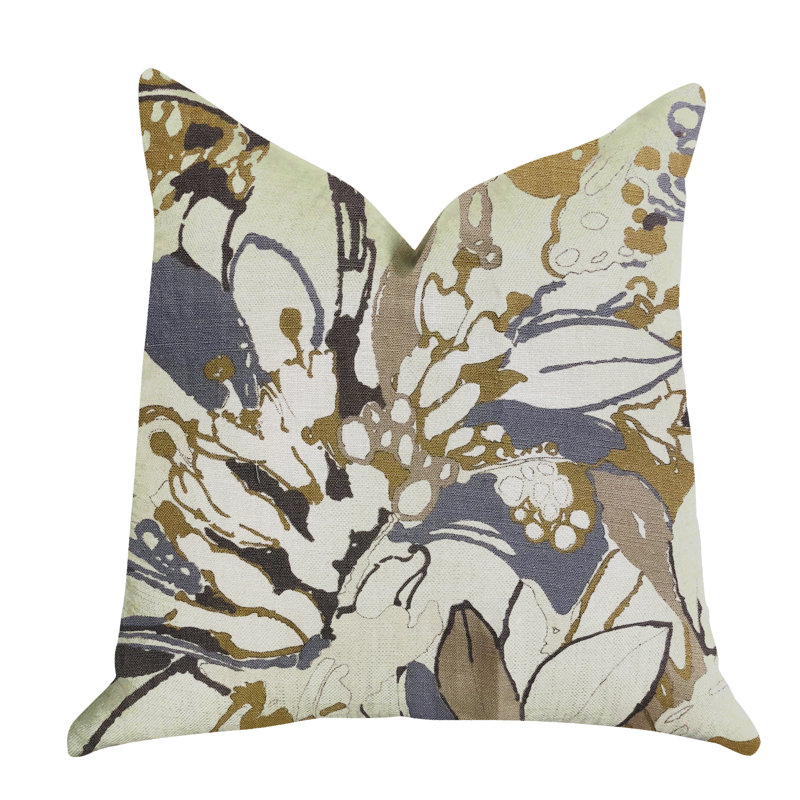 Oreiller luxueux de camélia à tons floraux, 20" x 30", Coussin lombaire