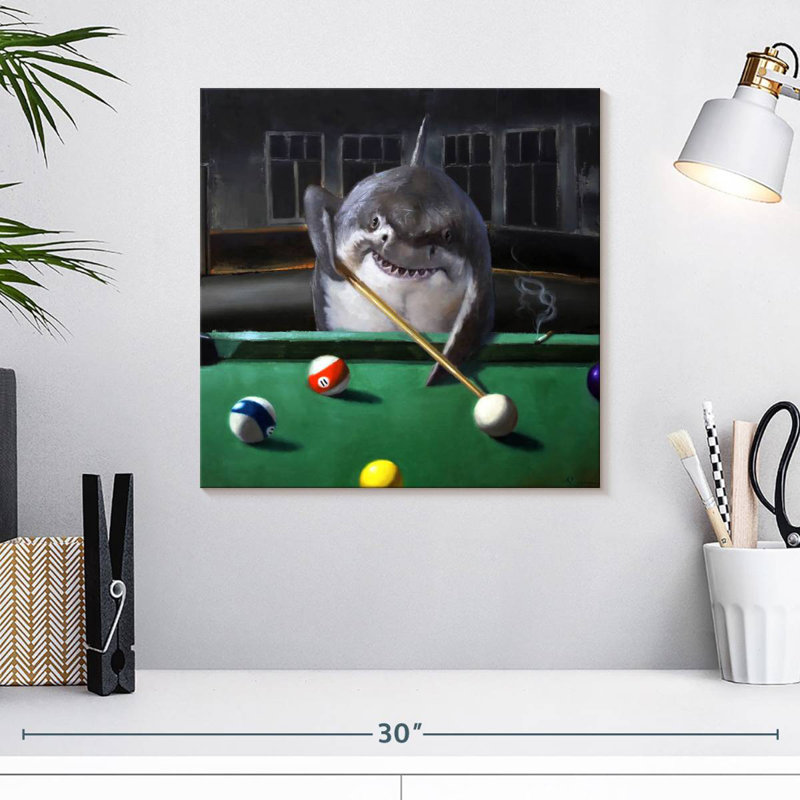 Ketti Pool Shark, 16" H x 16" W