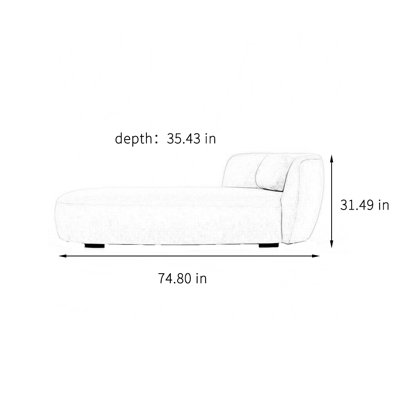 Chaise longue moderne à la mode et créative